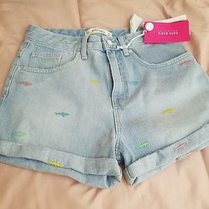 Zara high waisted light wash shorts!